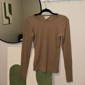 H&M Brown Crew Neck Long-Sleeve Sweater